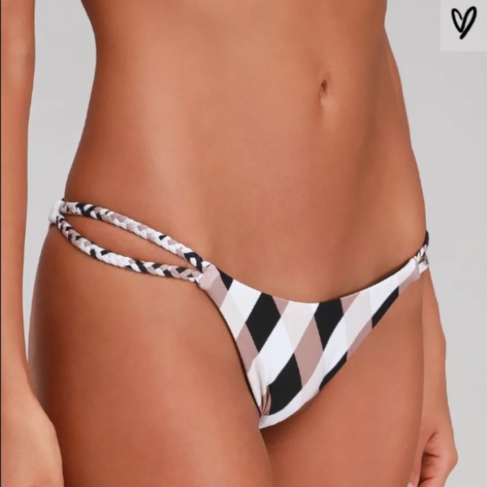 Lulus Arabella Black Reversible Bikini Bottoms